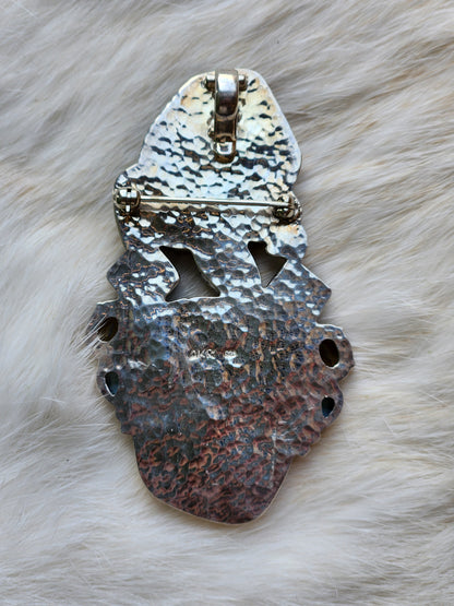 Opal Owl Labradorite Pendant/Pin