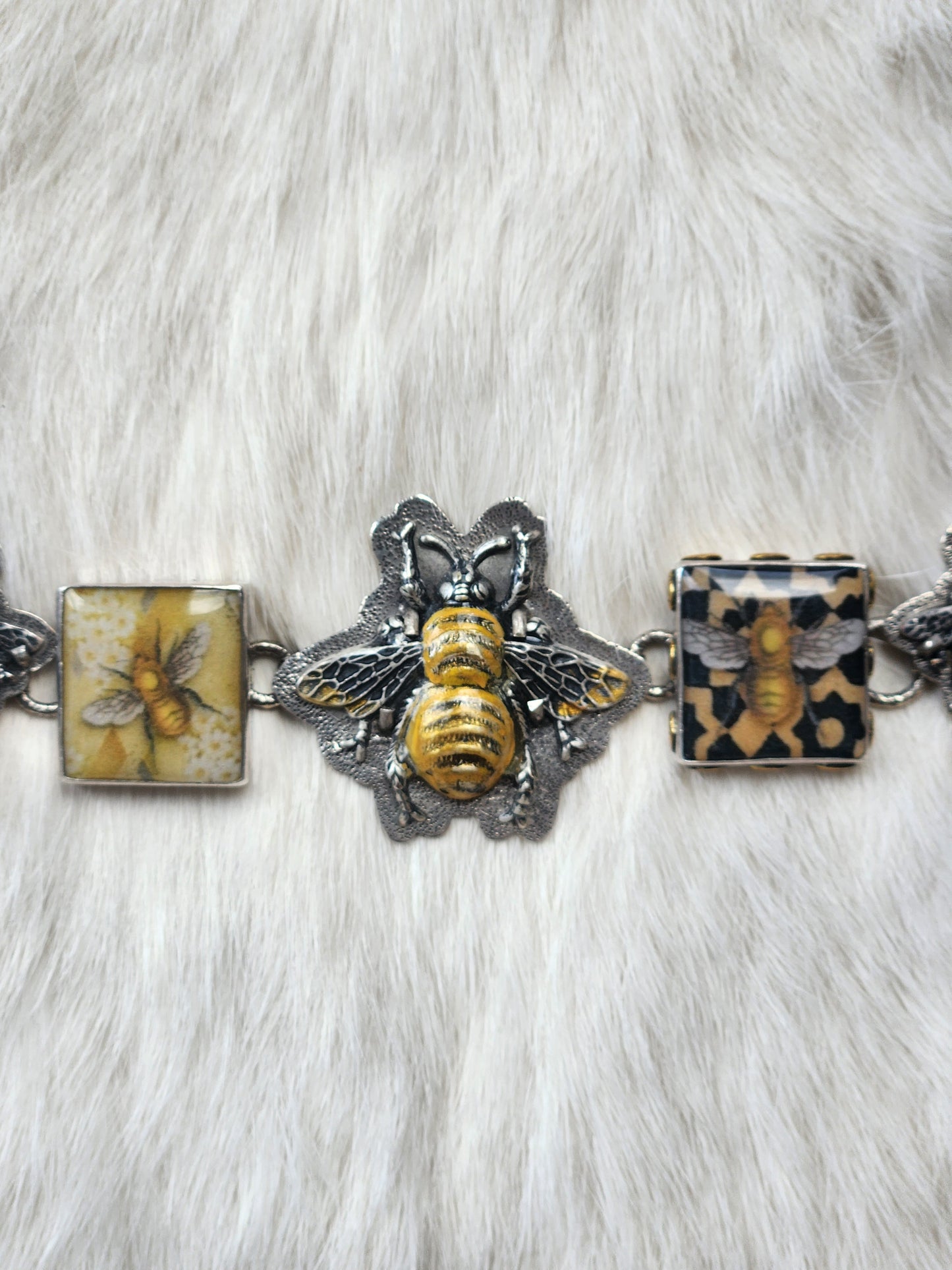 Tile Citrine Bee Bracelet