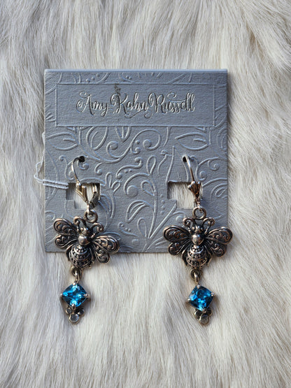 Bee Blue Topaz Earrings