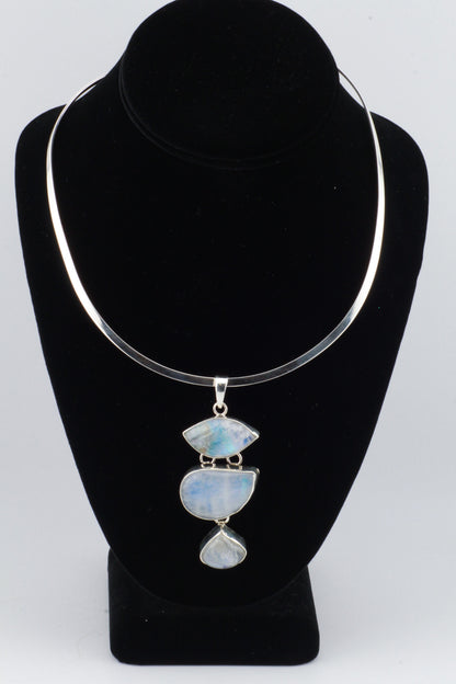 Triple Moonstone Pendant