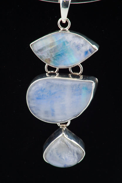 Triple Moonstone Pendant