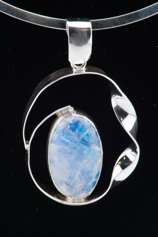 Wrapped Moonstone Pendant