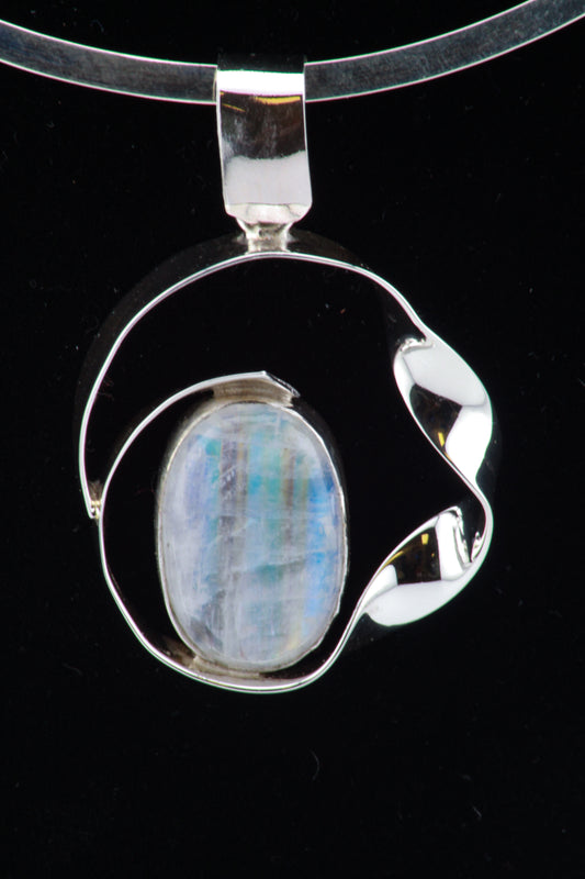 Wrapped Moonstone Pendant