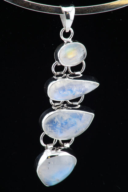 Four Moonstone Pendant