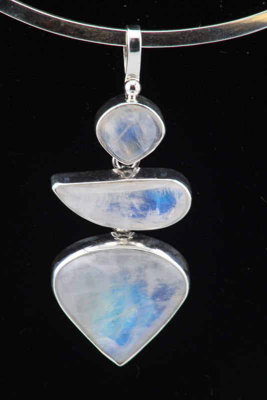 Triple Moonstone Pendant