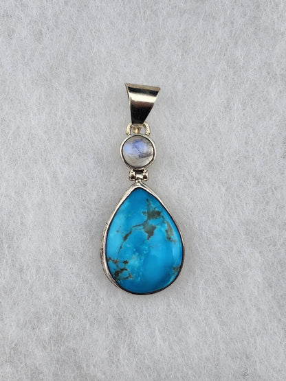 Turquoise/Moonstone Pendant